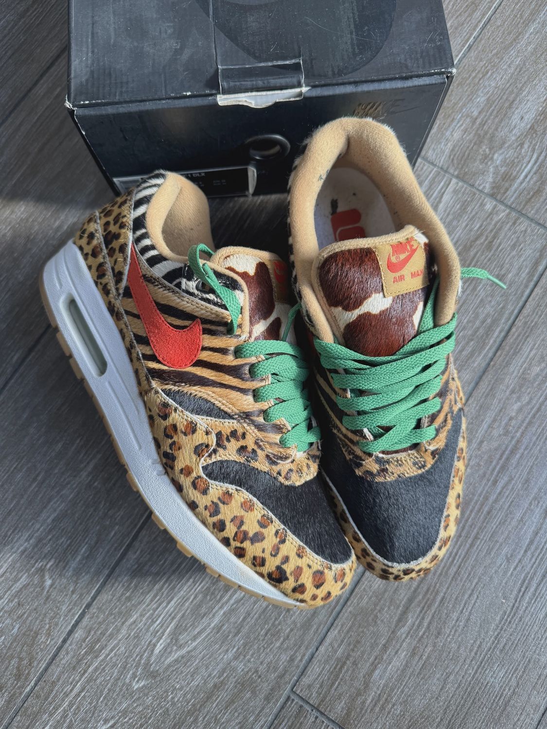 Nike Air Max 1 atmos Animal Pack 2.0 (All Black Box) (2018) • Pre-Owned [0395]