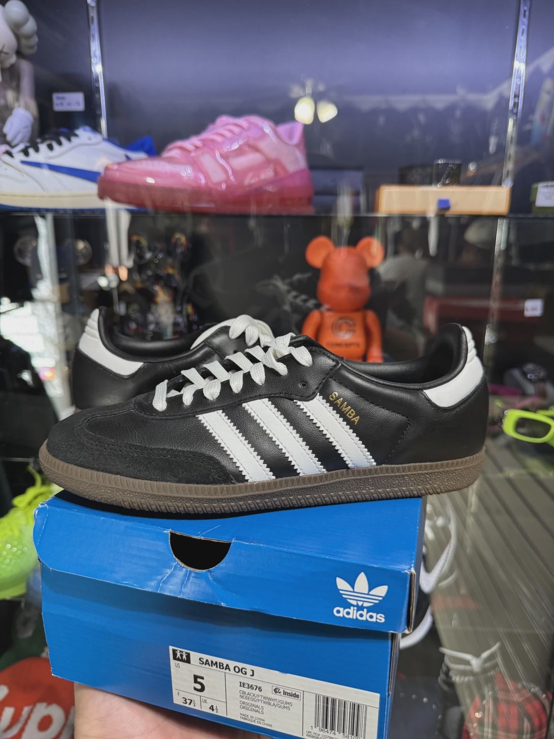 adidas Samba Original Black White Gum (Grade School) • Pre-Owned [5324]