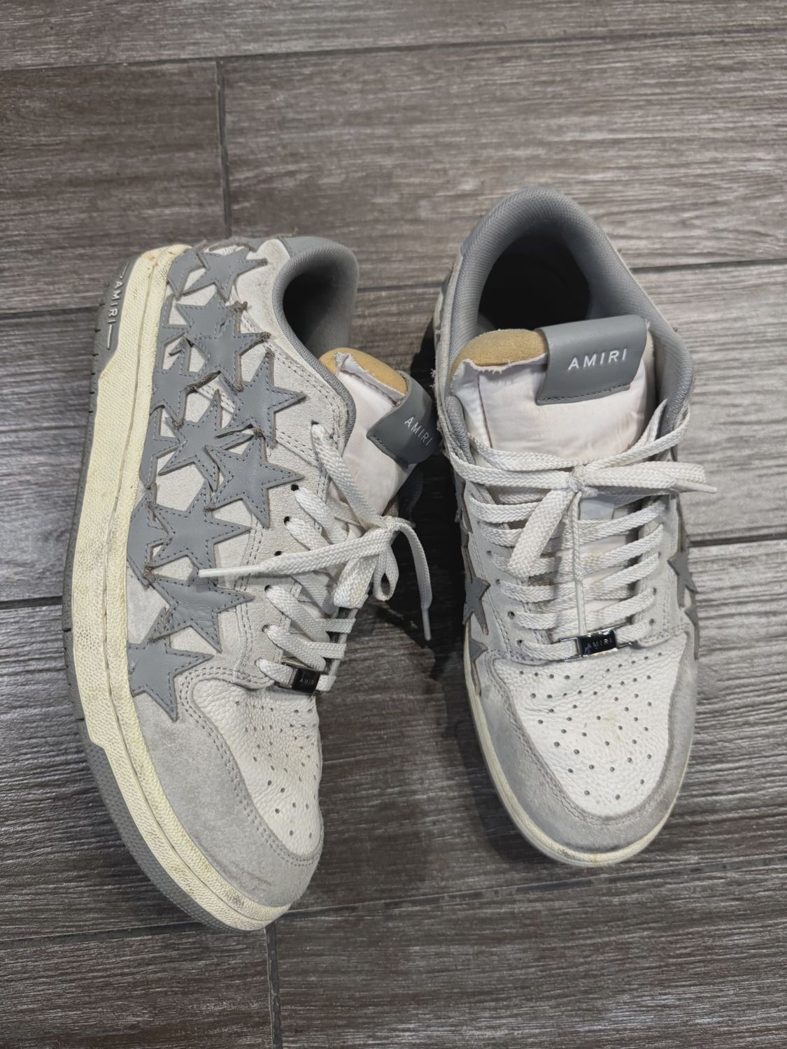 AMIRI Stars Court Low Grey size 9 • Pre-Owned [2216]