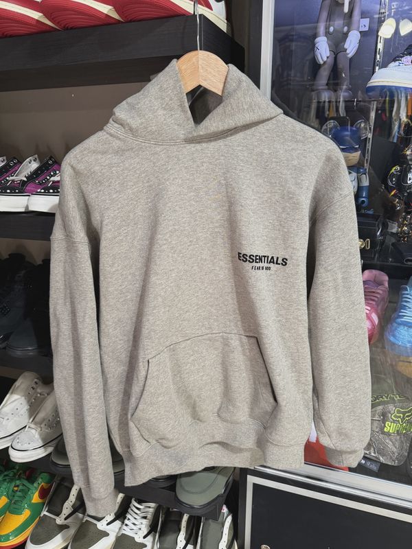 Fear of God Essentials Fleece Hoodie (FW24) Heather Gray size XS • Brand New [1397]