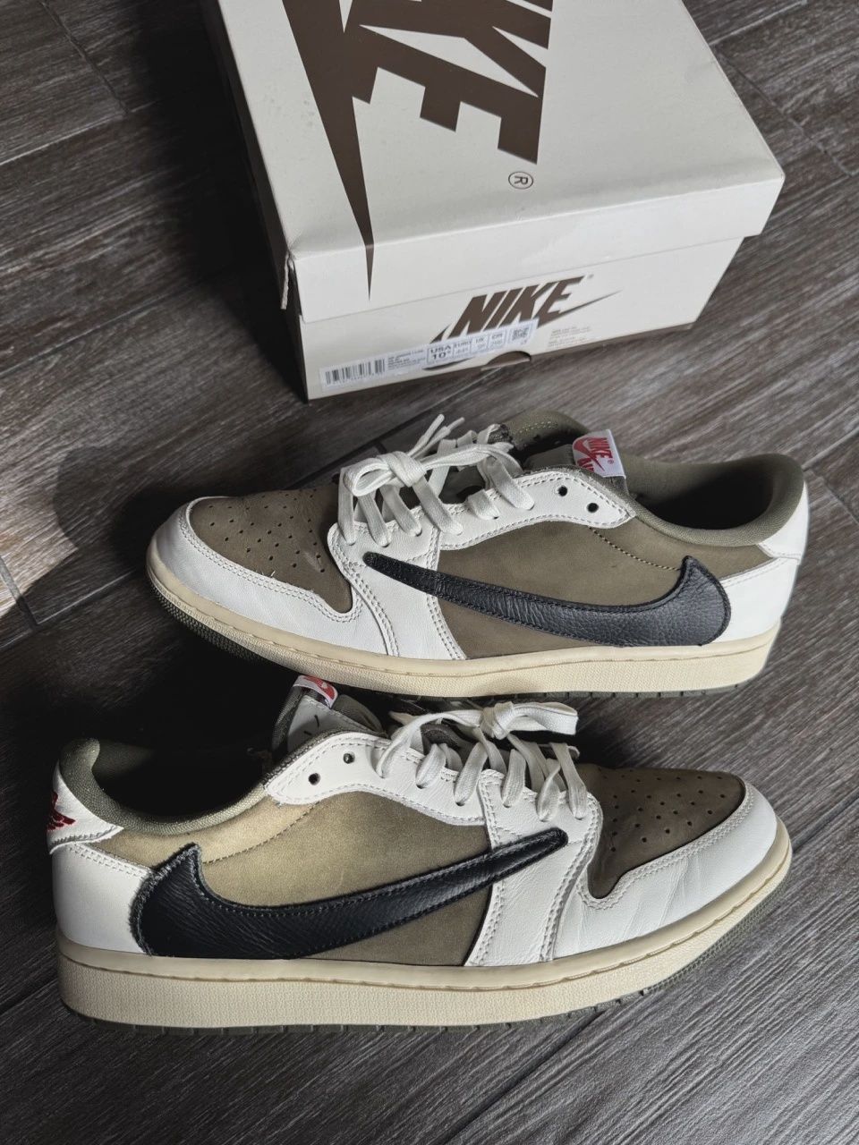Air Jordan 1 Retro Low Original SP Travis Scott Medium Olive • Pre-Owned [8030]