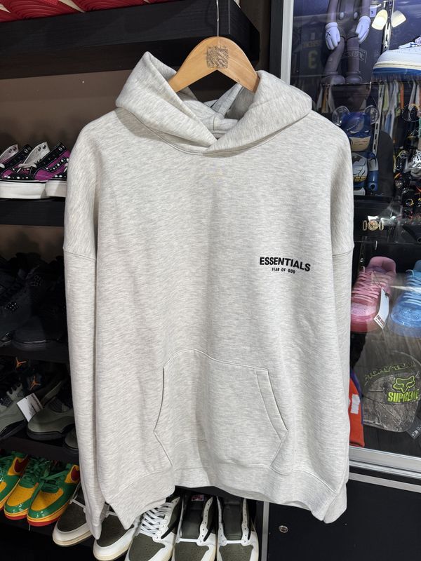 Fear of God Essentials Fleece Hoodie Light Heather Gray / XL - Brand New [3404]