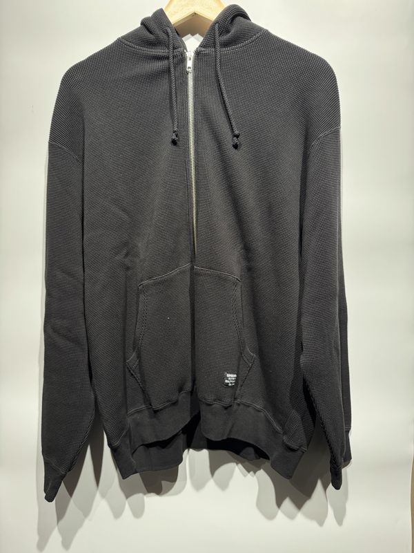 Supreme Hooded Zip Up Thermal (SS25) Black / L - Brand New [4832]