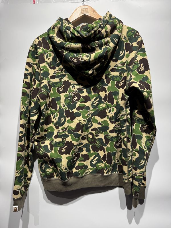 BAPE x Stussy Full Zip Hoodie Skull Camo / L - Pre Owned [2295]