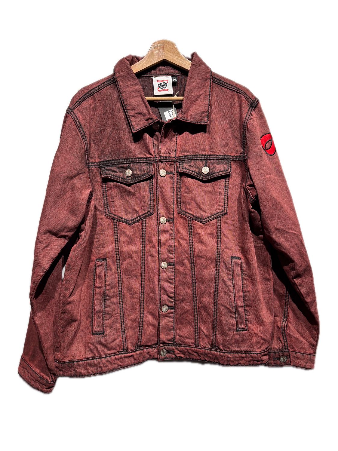 Asaali Red Denim Jacket / 2XL - Brand New [1302], Clothing Size: 2XL, Product Condition: Brand New