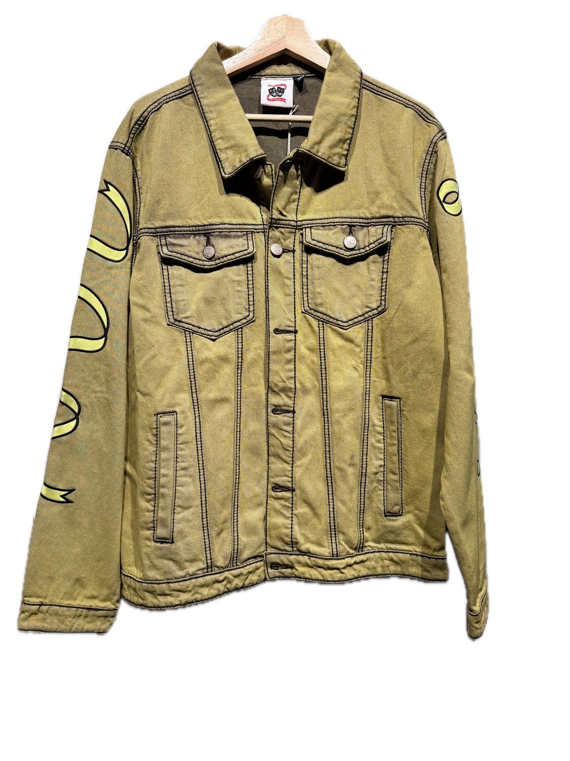 Asaali Green Denim Jacket / 3XL - Brand New [0141], Clothing Size: 3XL, Product Condition: Brand New