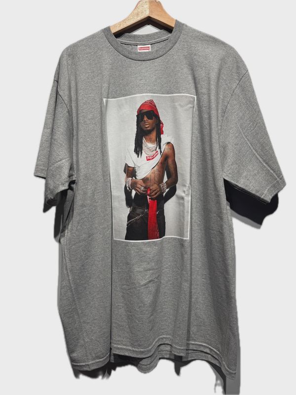Supreme Playboi Carti Tee Heather Grey • Pre-Owned [5787]