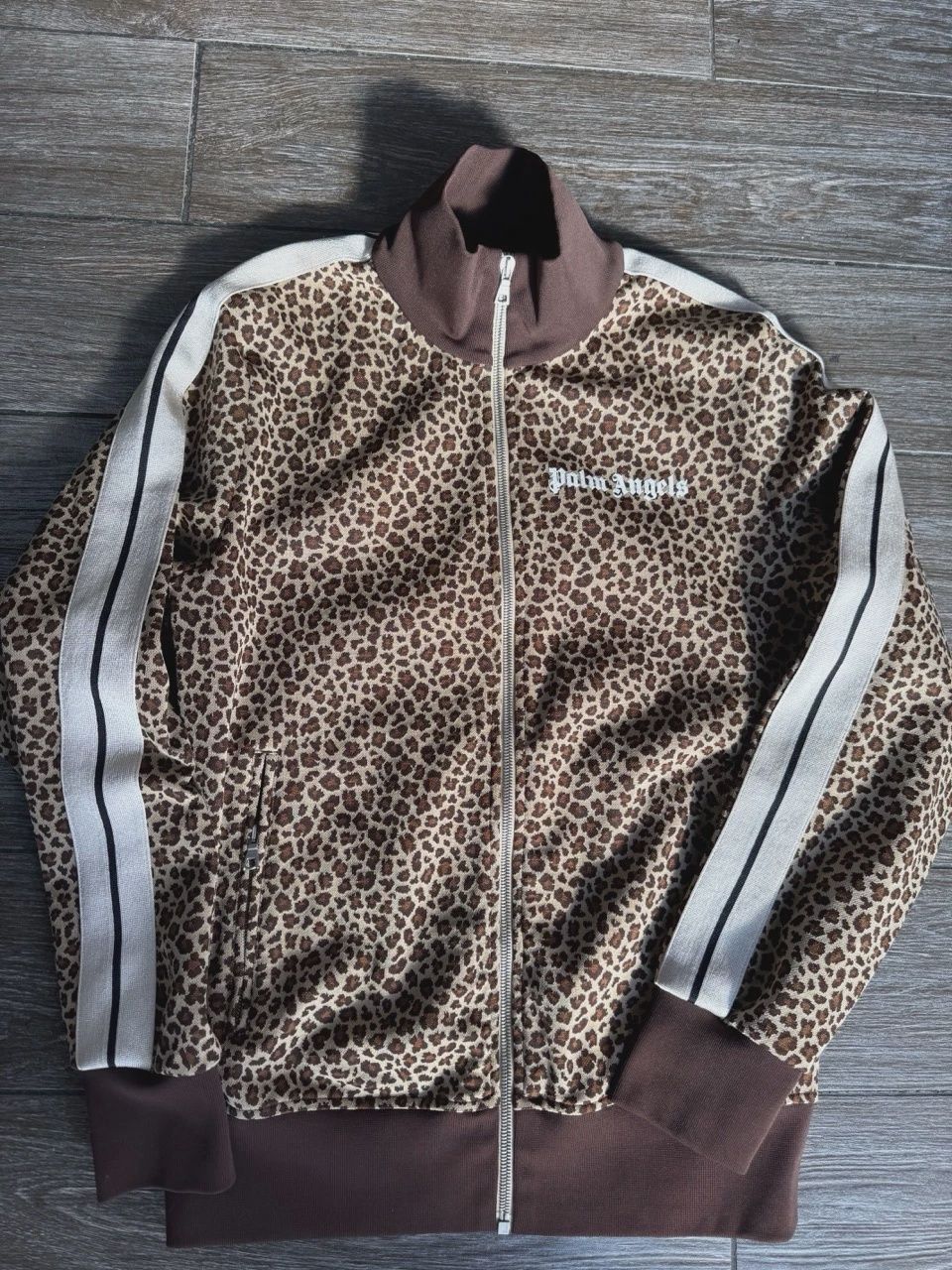 Palm Angels Cheetah Zip up size Large • Pre-Owned [9282]
