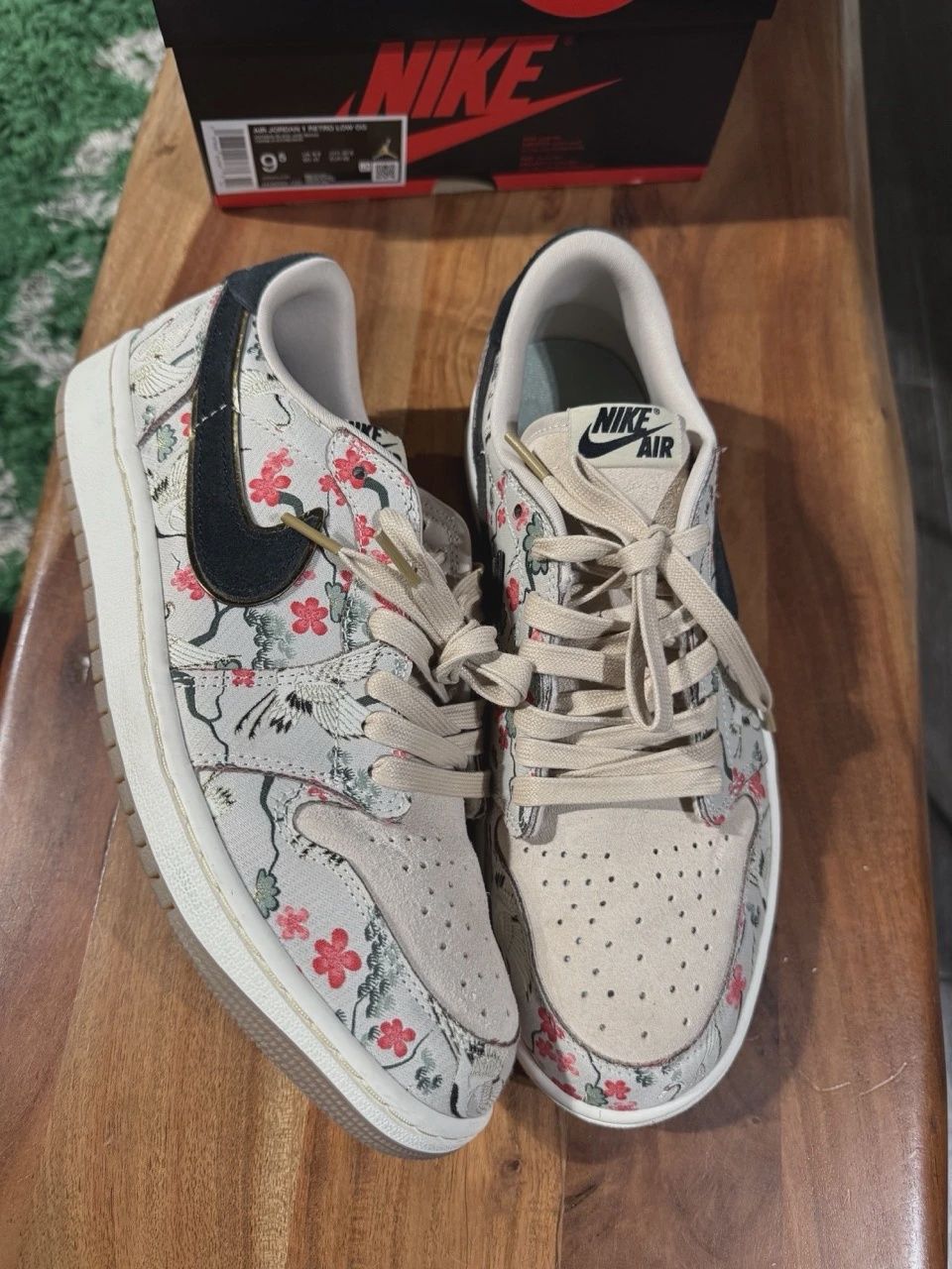 Air Jordan 1 Retro Low Original Rui Hachimura Oatmeal • Pre-Owned [0840]