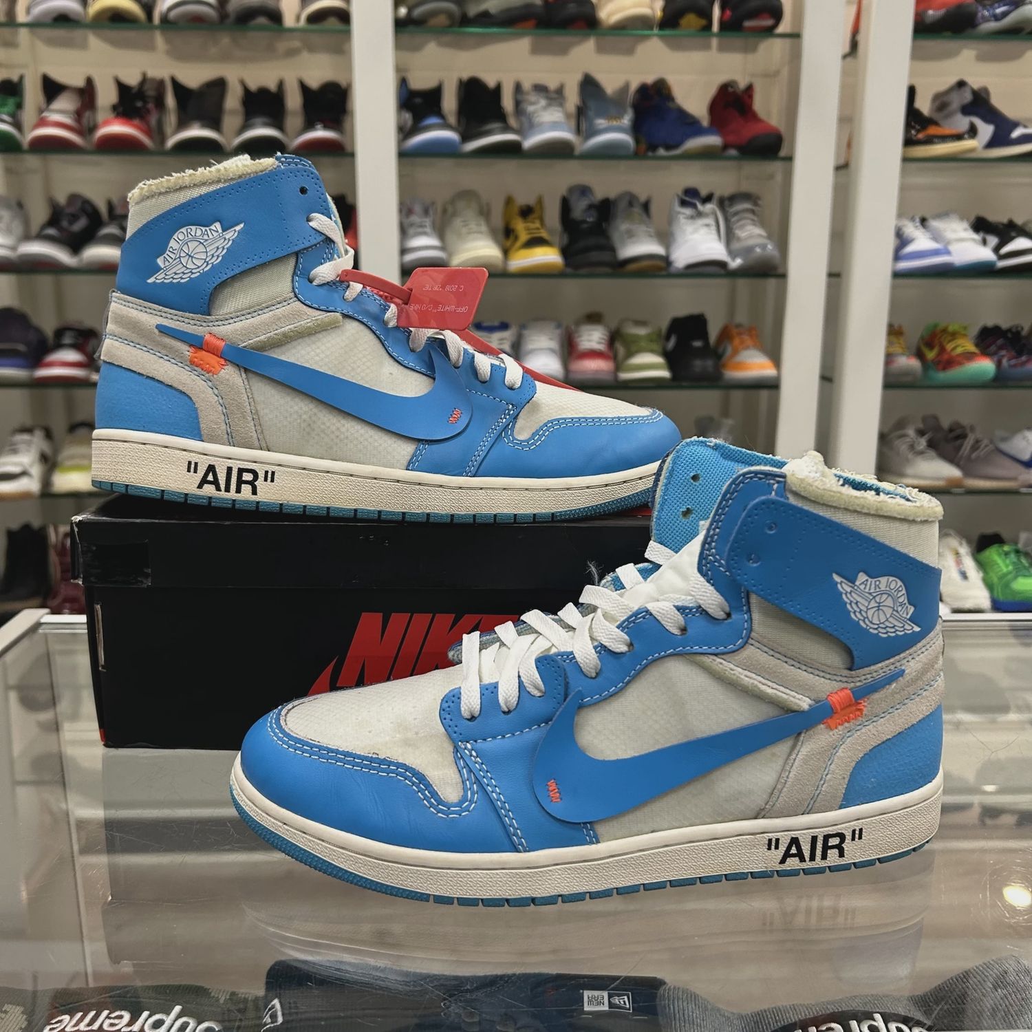 Air Jordan 1 Retro High Off-White University Blue • Pre-Owned [0186]
