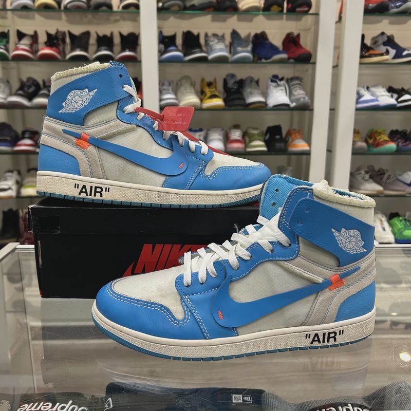 Air Jordan 1 Retro High Off-White University Blue • Pre-Owned [0186]