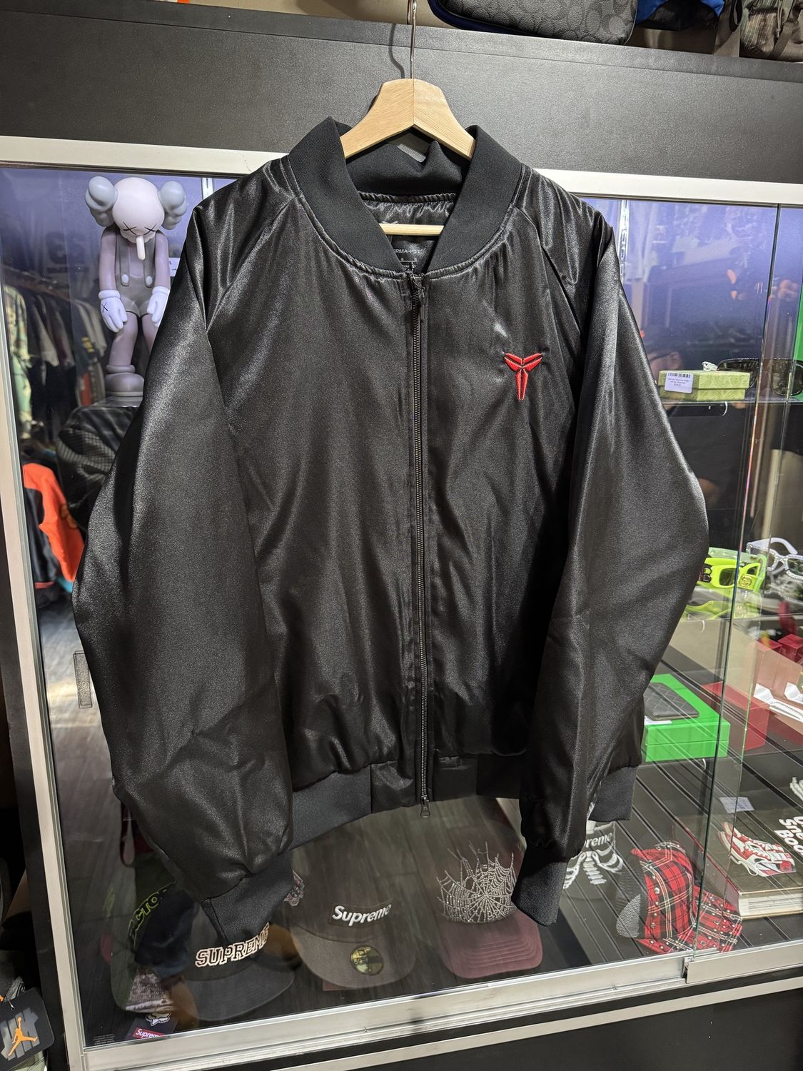 Nike Kobe Mamba Mentality Black Satin Bomber Jacket / L - Brand New [2662], Clothing Size: L, Product Condition: Brand New