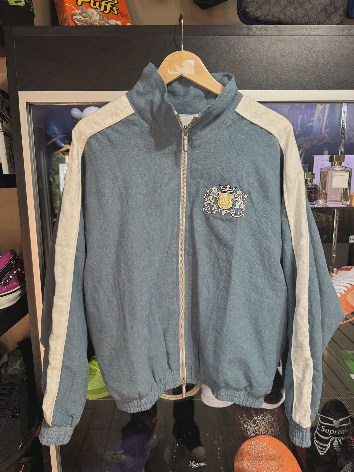 Rhude Royal Blue Logo Blue Zip Up Jacket M • Pre-Owned [8183]