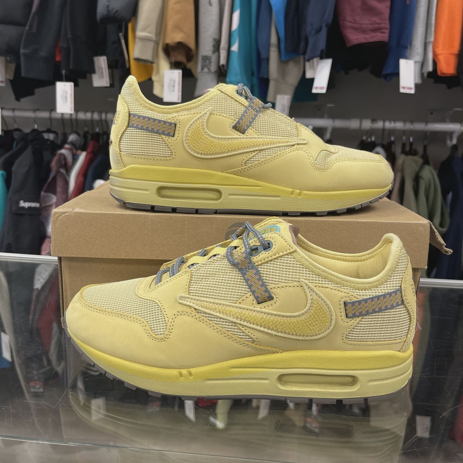 Nike Air Max 1 Travis Scott Cactus Jack Saturn Gold • Pre-Owned [0052]