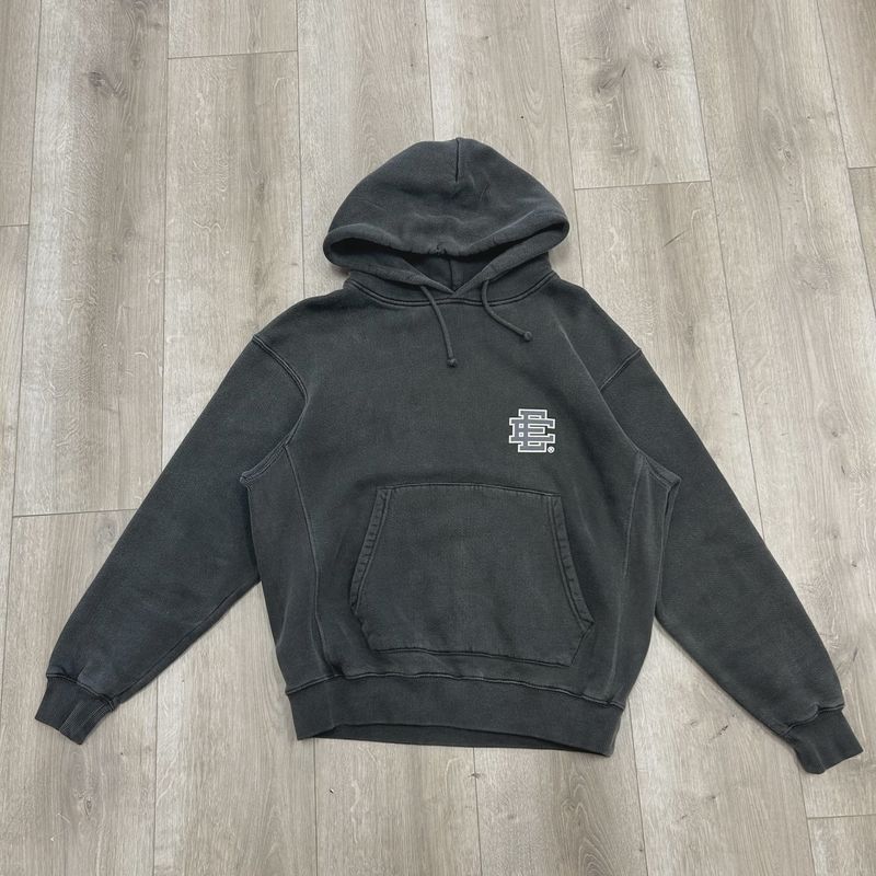 Eric Emanuel EE Basic/Core Hoodie Washed Black/Dark Grey • Pre-Owned [1337]