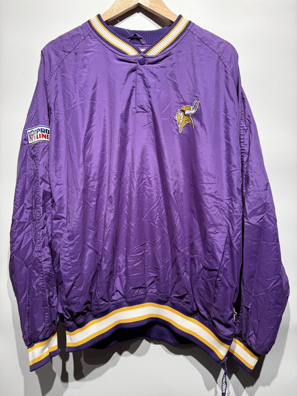 Starter Minnesota Vikings Pullover Purple Vintage, Clothing Size: L, Product Condition: Pre-Owned