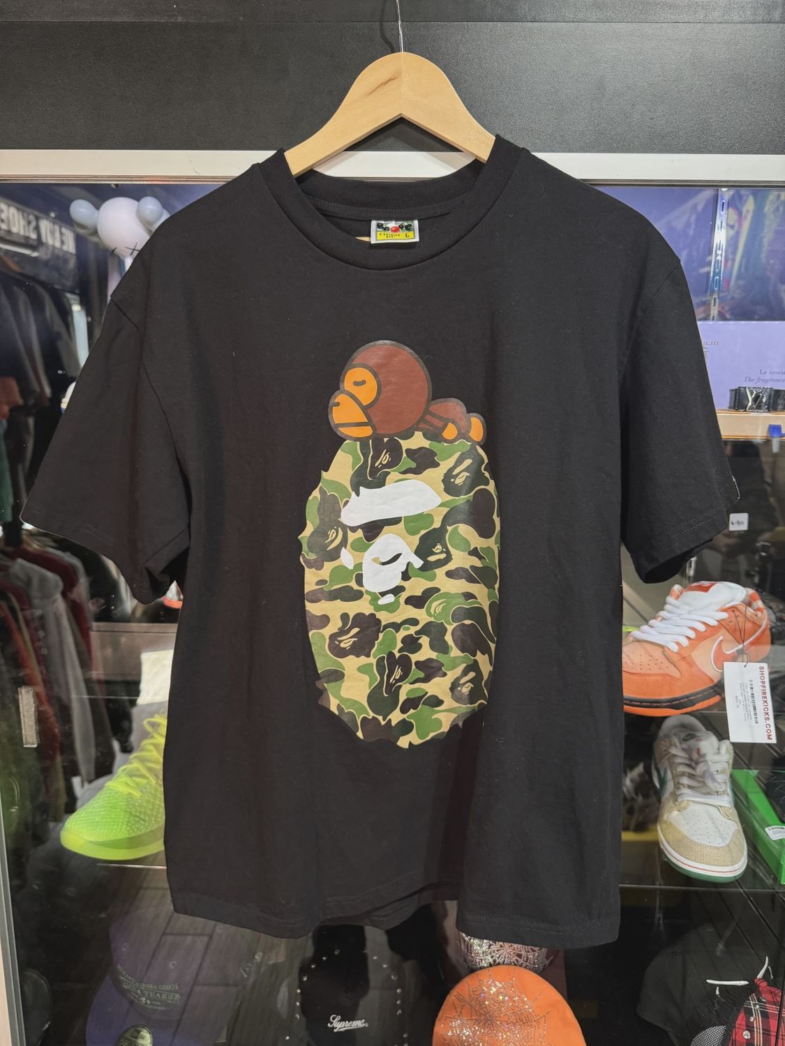 Bape Baby Milo Black T Shirt L • Pre-Owned [2986]