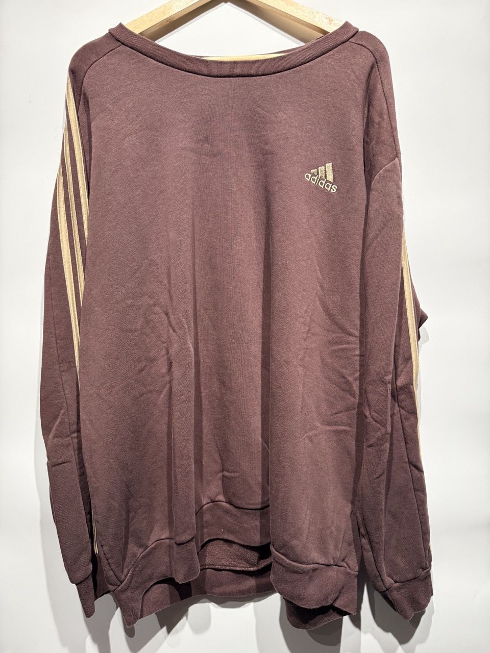 Adidas Brown Crewneck Sweatshirt, Clothing Size: XXL, Product Condition: Pre-Owned
