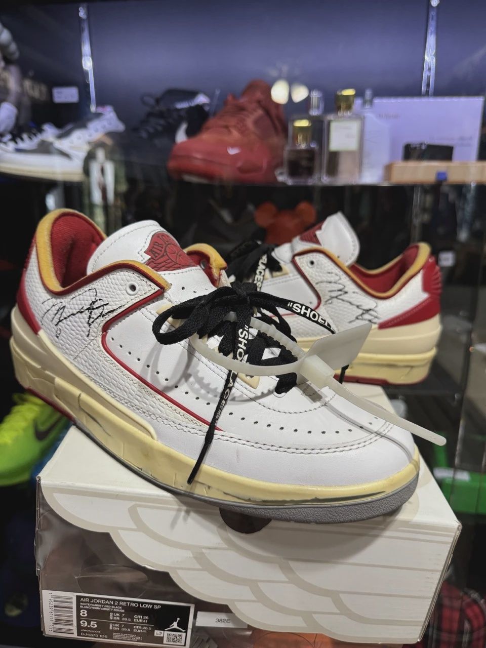 Air Jordan 2 Retro Low SP Off-White White Red • Pre-Owned [3630]