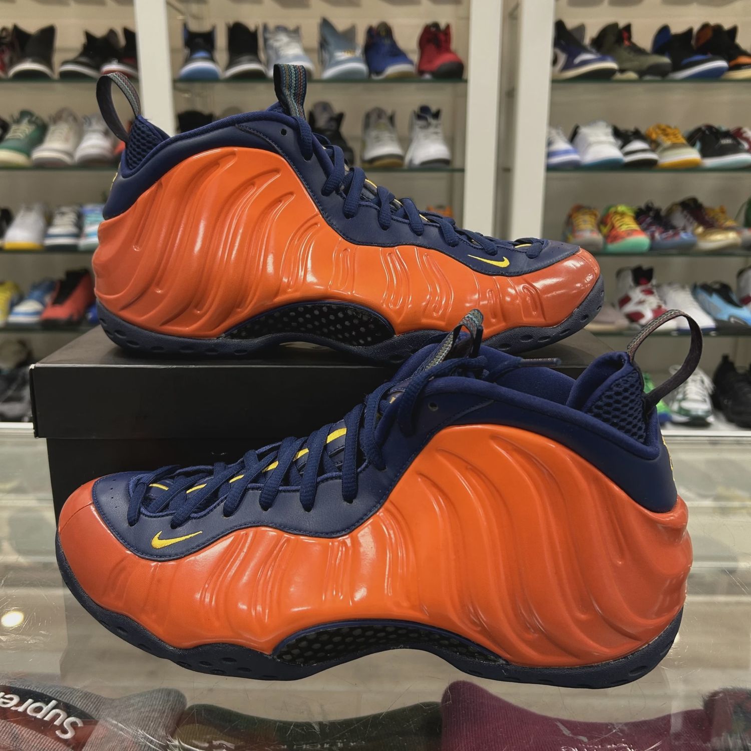 Nike Air Foamposite One Blue Void Rugged Orange • Pre-Owned [2386]