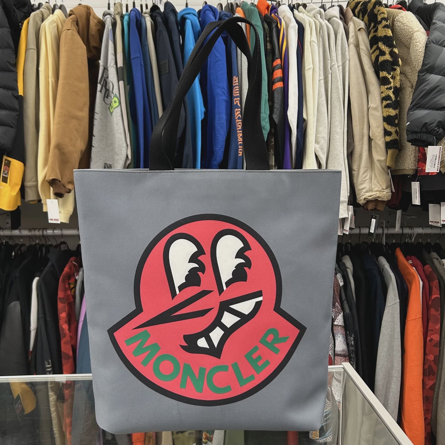 Moncler Gray AQ Tote Bag • Pre-Owned [3124]