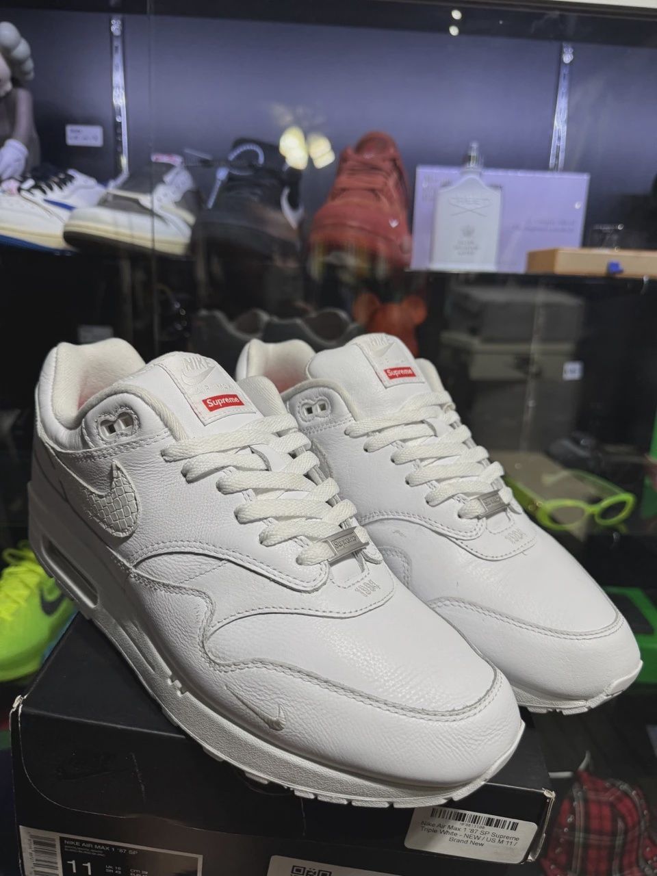 Nike Air Max 1 '87 SP Supreme Triple White • Pre-Owned [7908]