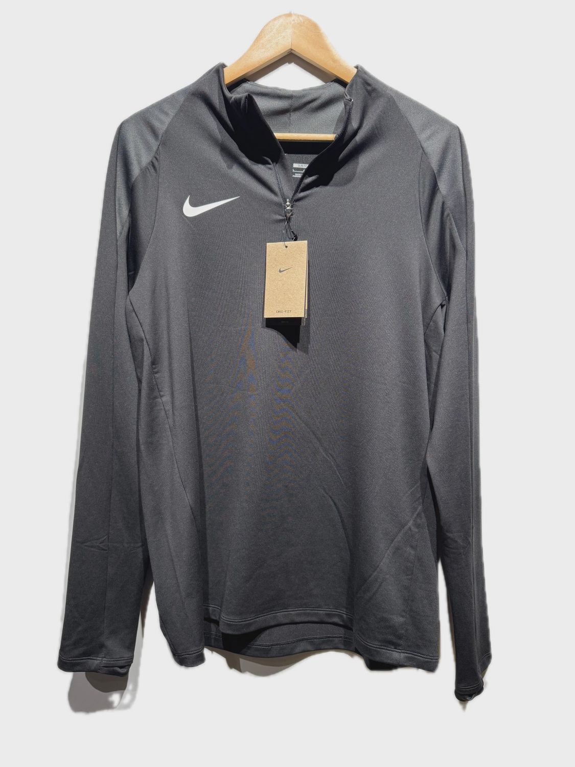 Nike Black Quarter Zip Soccer Top size L • Brand New [1330]