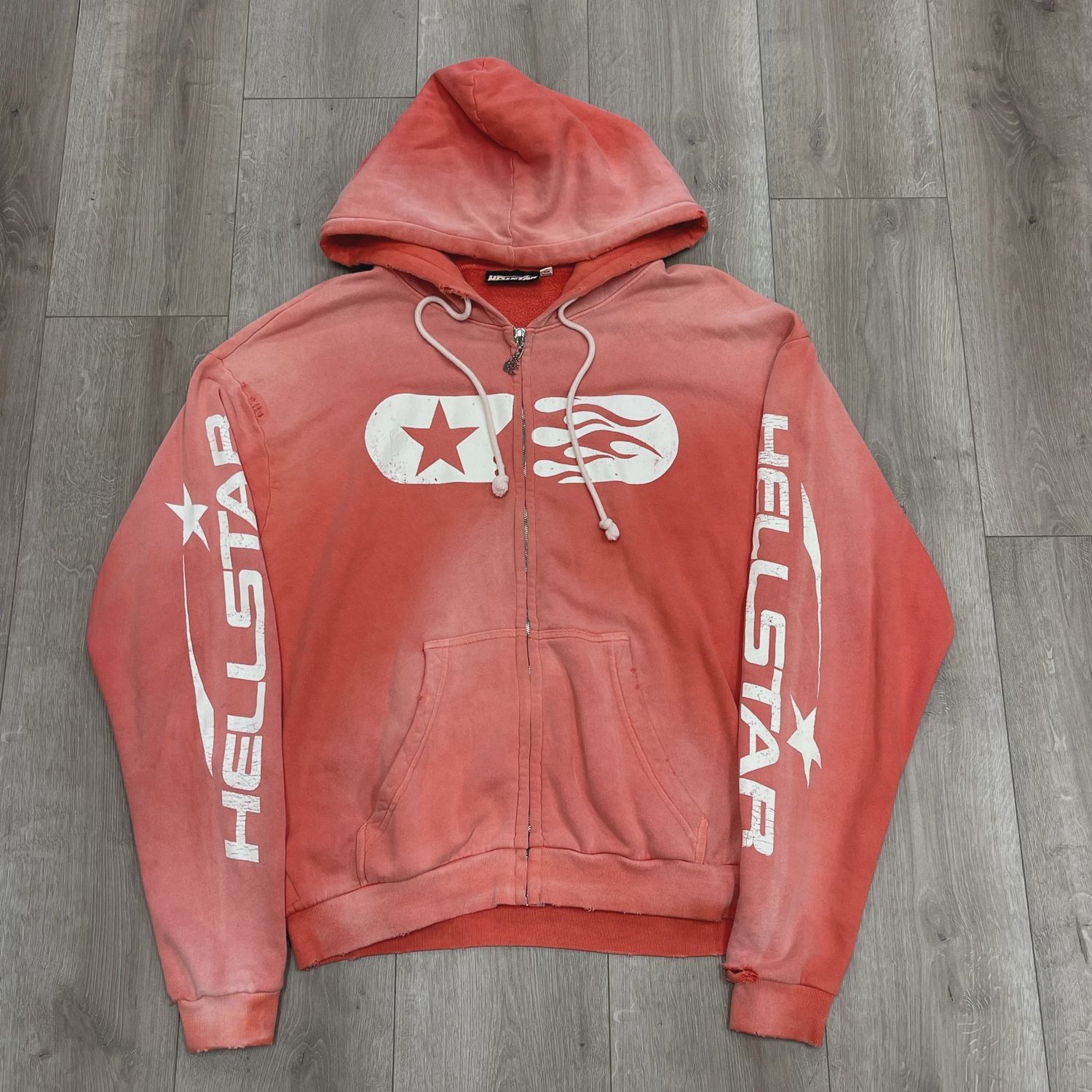 Hellstar Studios Zip Hoodie 'Red' • Pre-Owned [8572]
