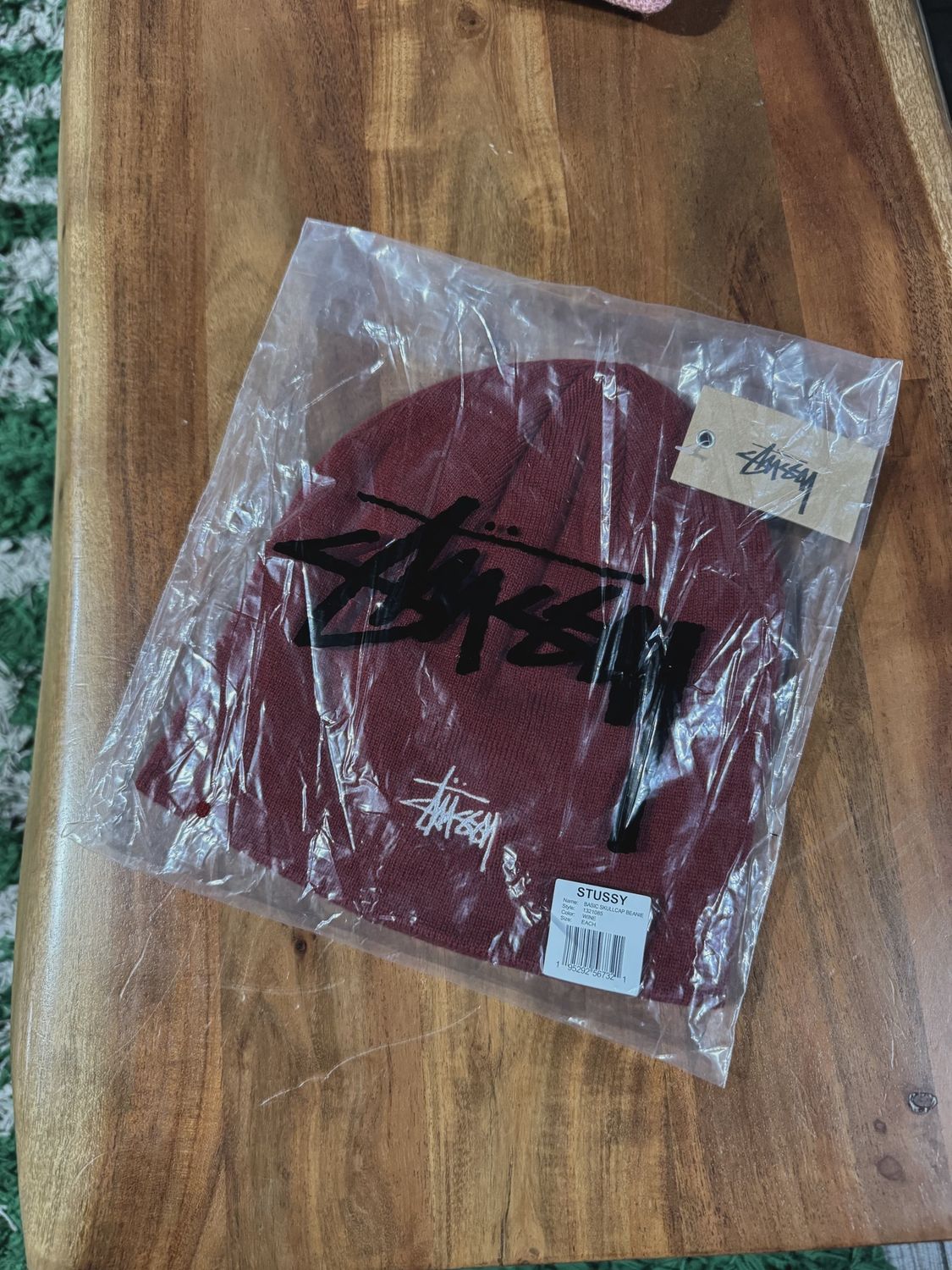 Stussy Beanie Burgundy • Brand New [2675]