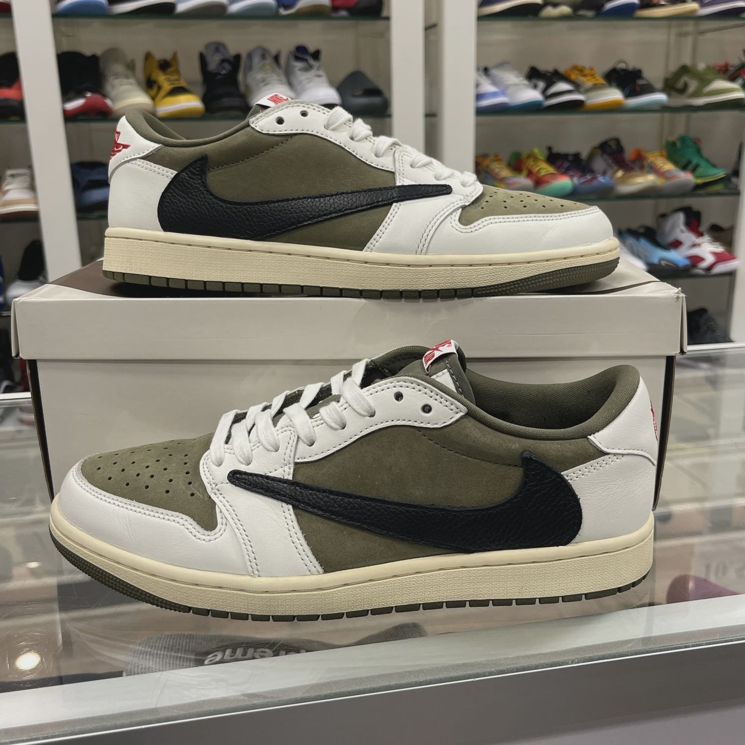 Air Jordan 1 Retro Low Original SP Travis Scott Medium Olive • Pre-Owned [7325]