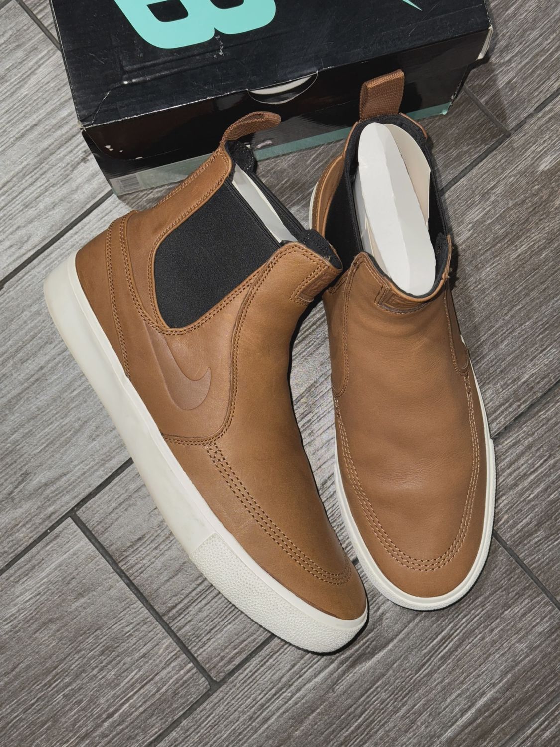 Nike SB Zoom Stefan Janoski Slip Mid RM Light Tan • Pre-Owned [3285]