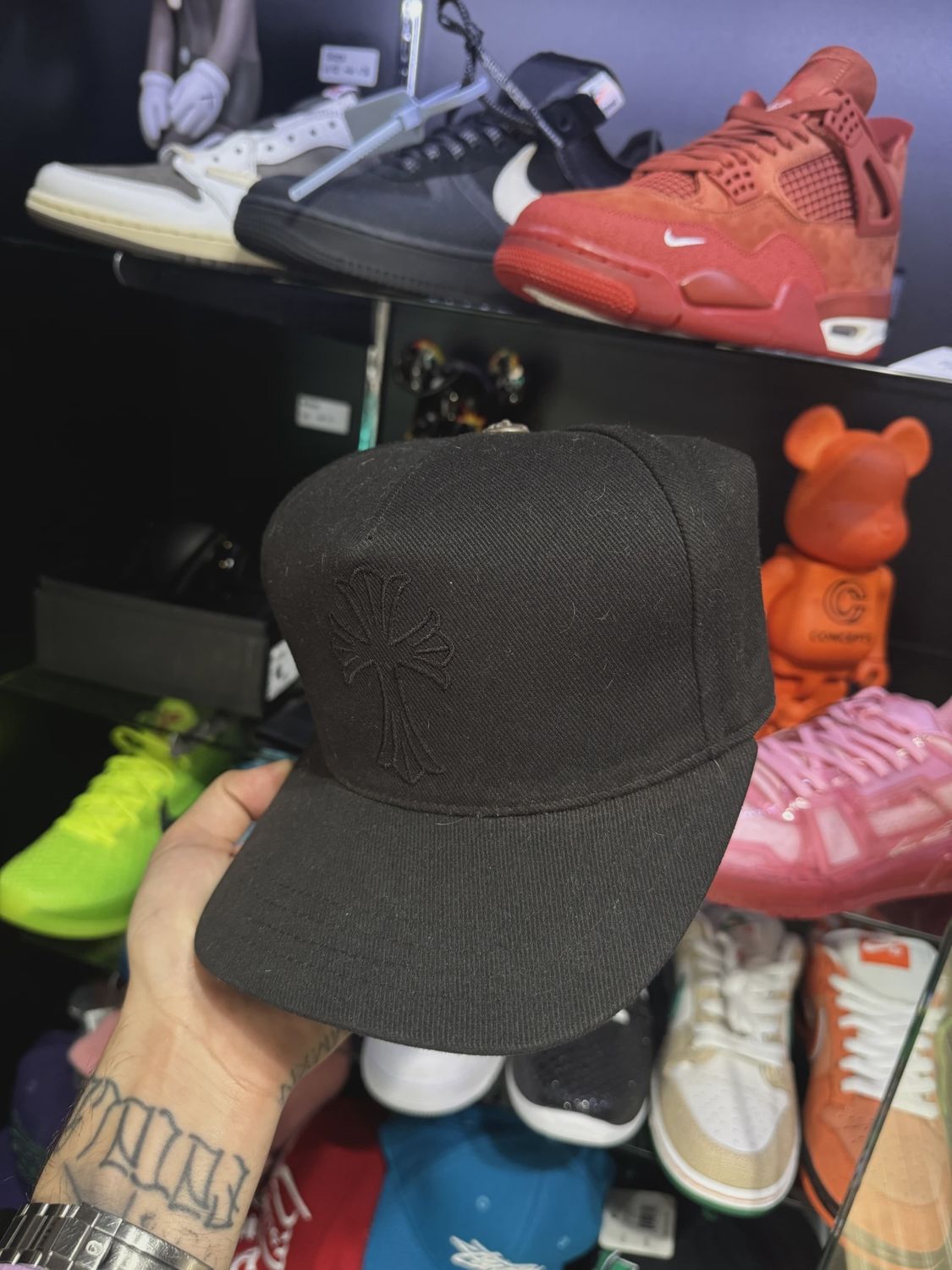 Chrome Hearts Cross Waxed Denim Baseball Trucker • Pre-Owned [6289]