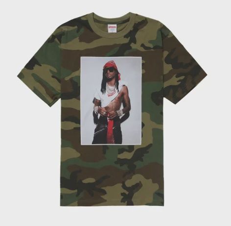 Supreme Playboi Carti Tee Woodland Camo • Brand New [0667]