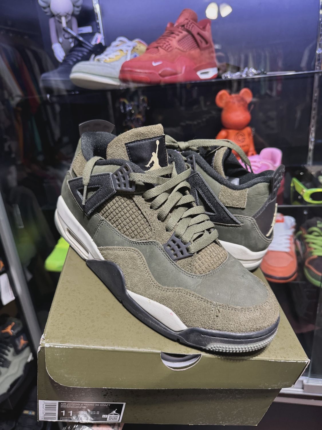 Air Jordan 4 Retro SE Craft Medium Olive • Pre-Owned [7044]