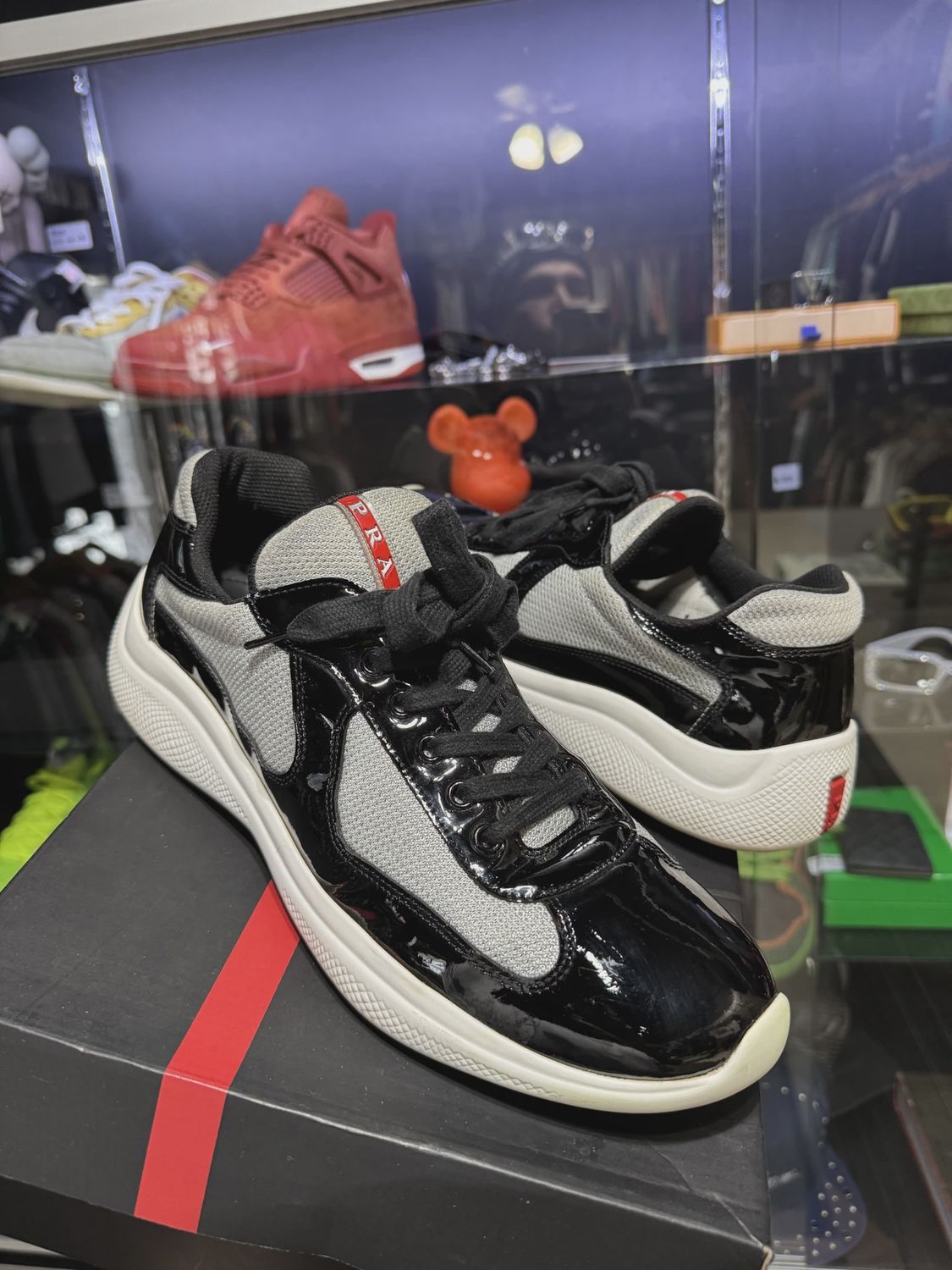 Prada Patent Leather Americas Cup Sneaker • Pre-Owned [3842]
