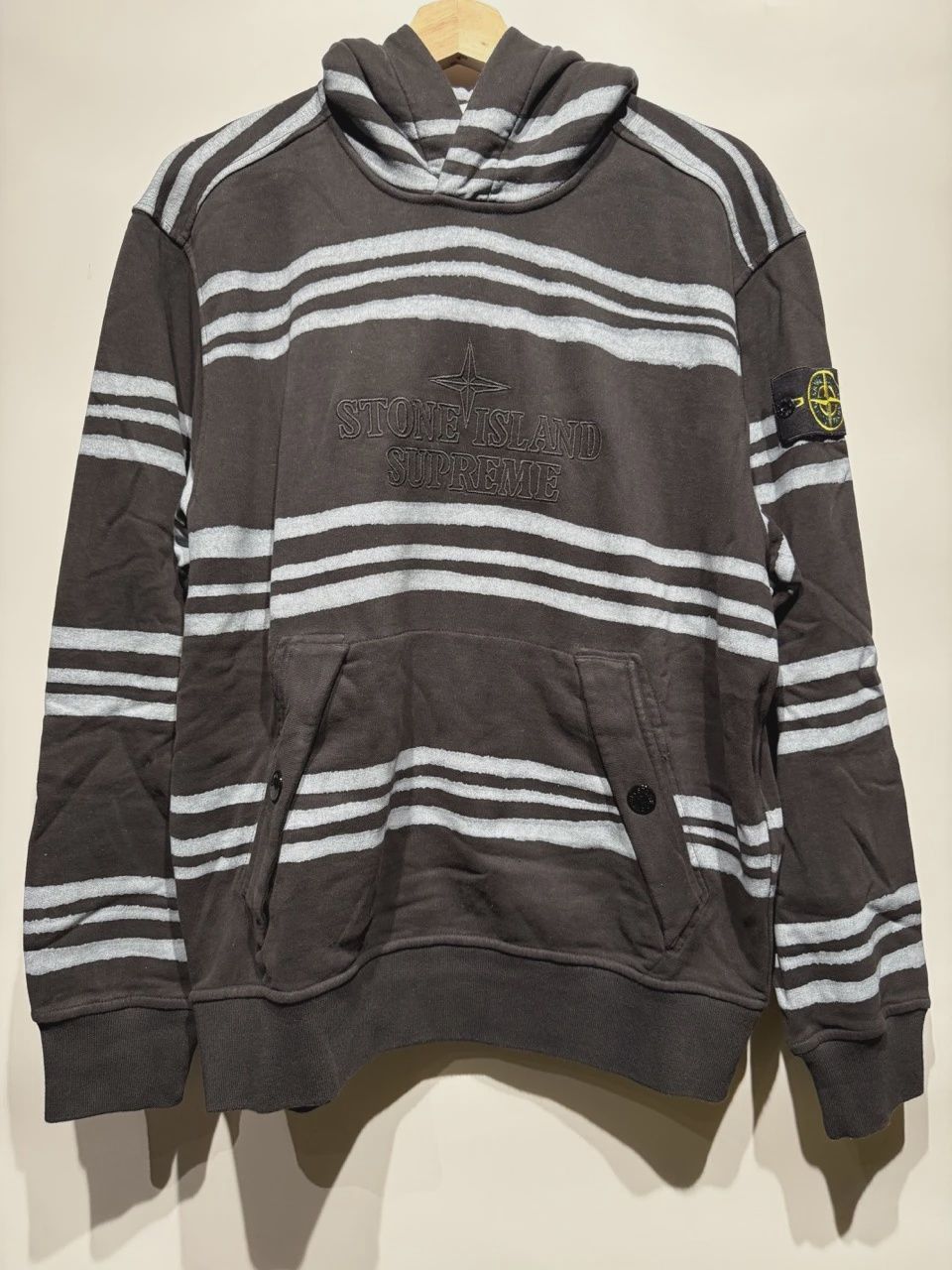 Supreme Stone Island Warp Stripe Hooded • Brand New [3017]