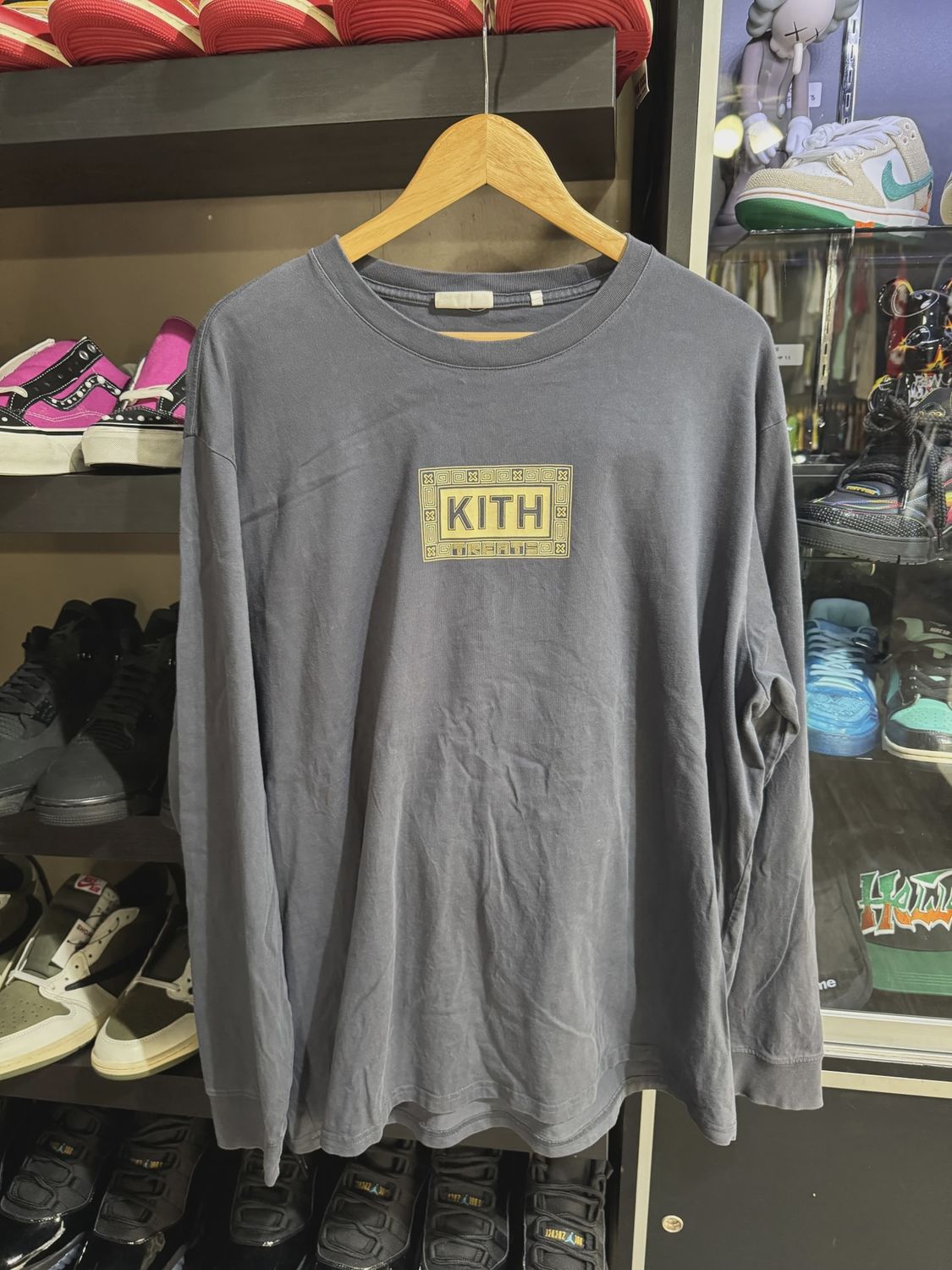 Kith Greek Graph Logo Long Sleeve size 2XL • Brand New [0372]