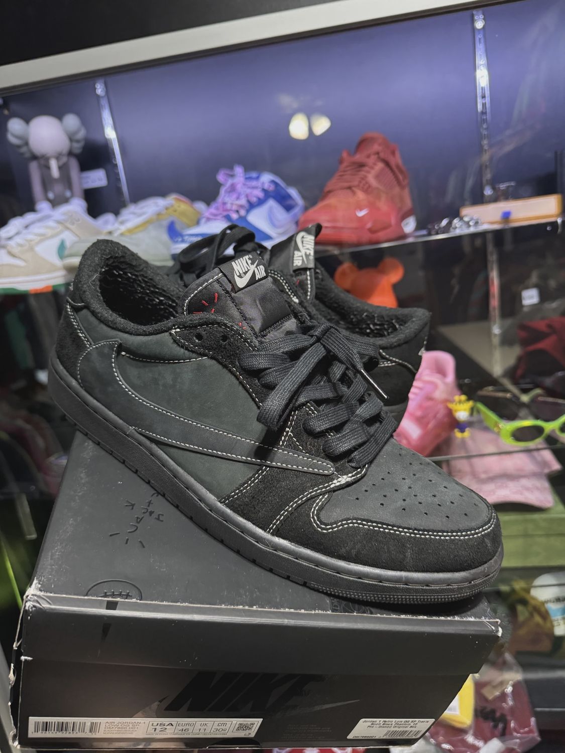 Air Jordan 1 Retro Low Original SP Travis Scott Black Phantom • Pre-Owned [6637]