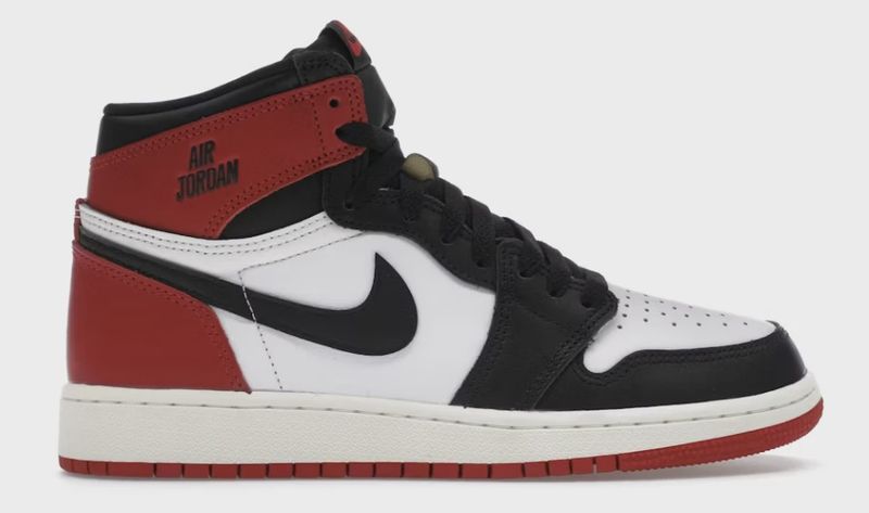 Air Jordan 1 Retro High Original Black Toe Reimagined (Grade School) • Brand New [4354]