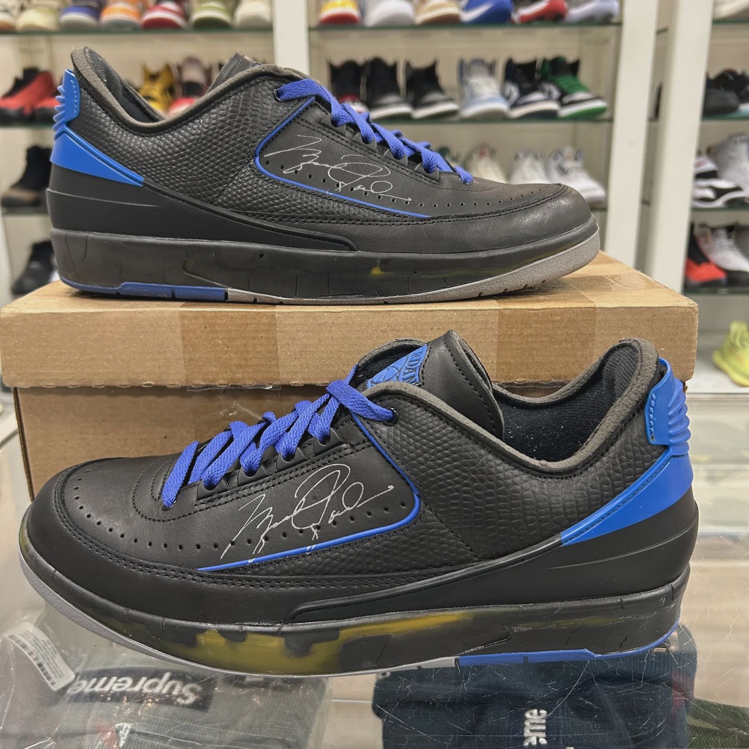 Air Jordan 2 Retro Low SP Off-White Black Blue • Pre-Owned [2880]