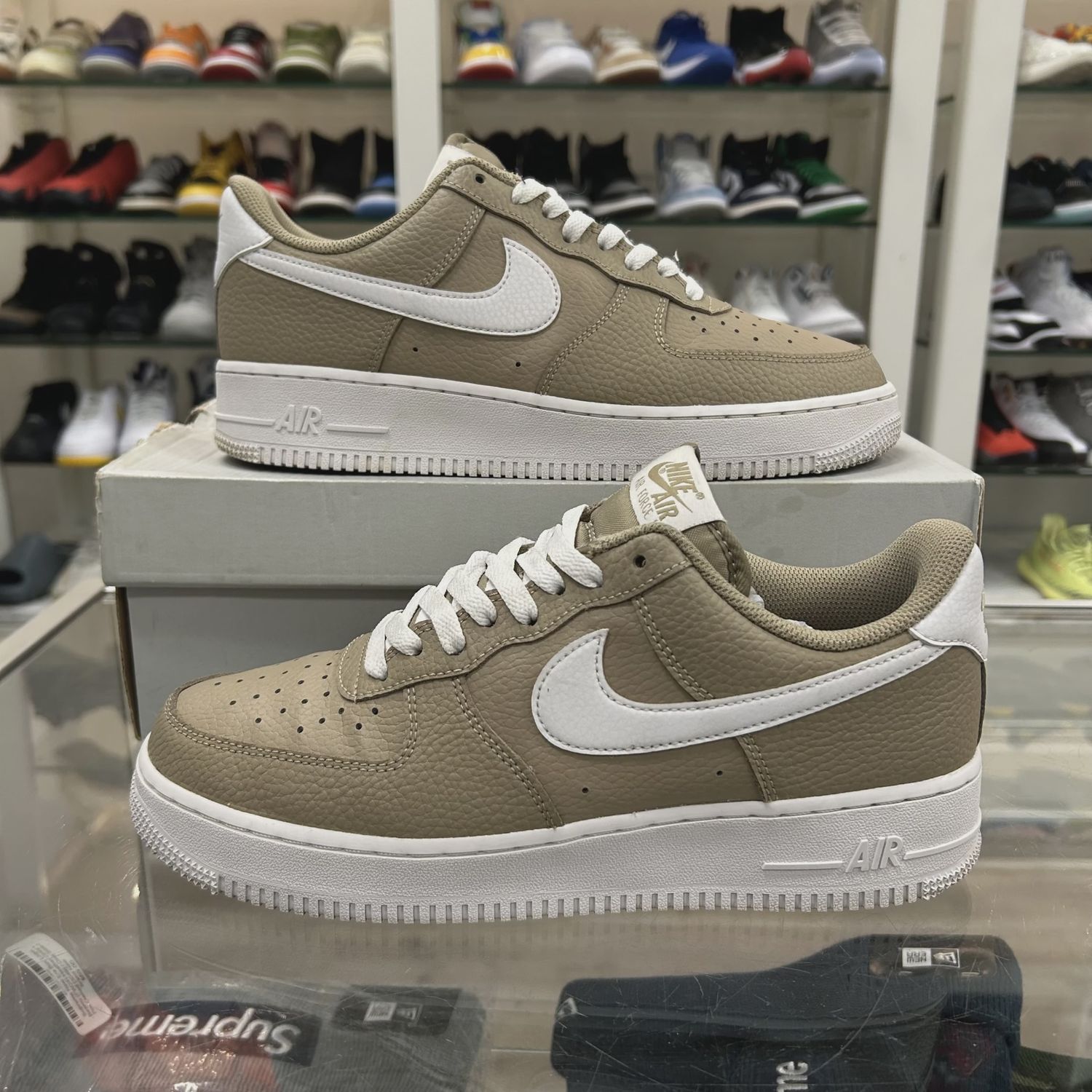 Nike Air Force 1 Low '07 Khaki White • Pre-Owned [9564]