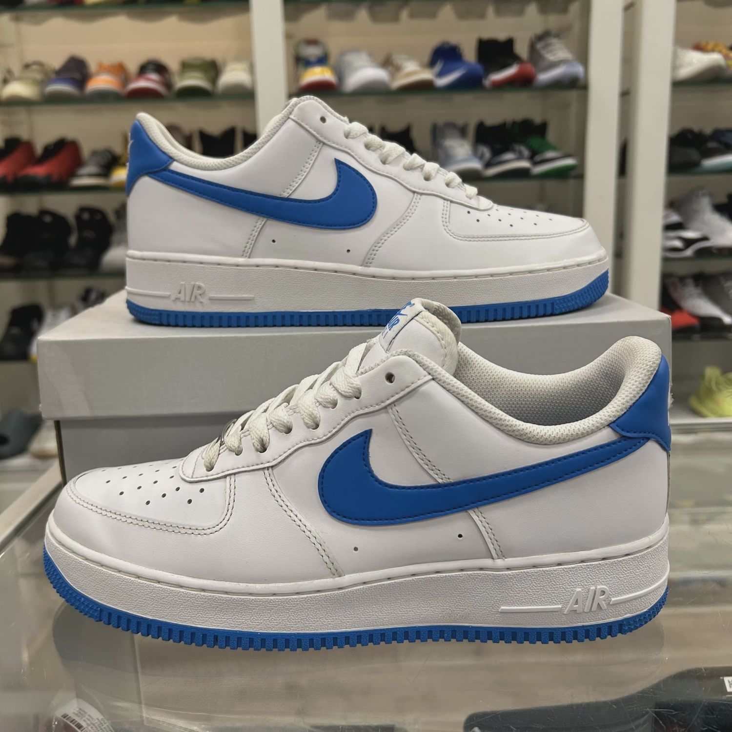 Nike Air Force 1 Low '07 White Photo Blue • Pre-Owned [7199]