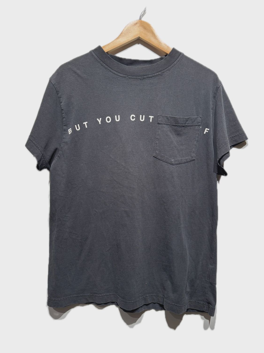 Off White 'But You Cut Me Off' Black Tee size XS • Pre-Owned [9552]
