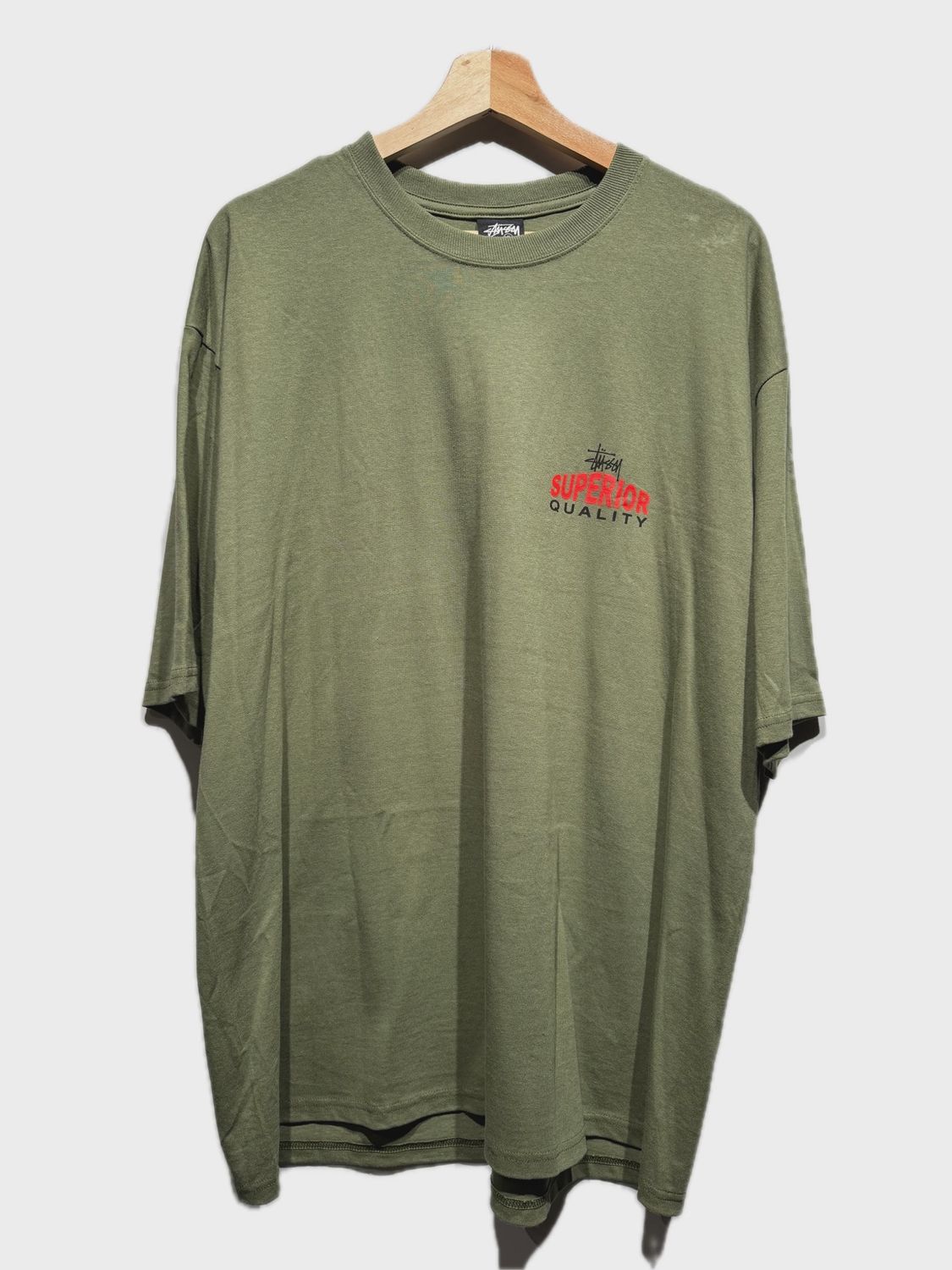 Stussy Superior Quality Program Green Tee size XL • Brand New [3114]