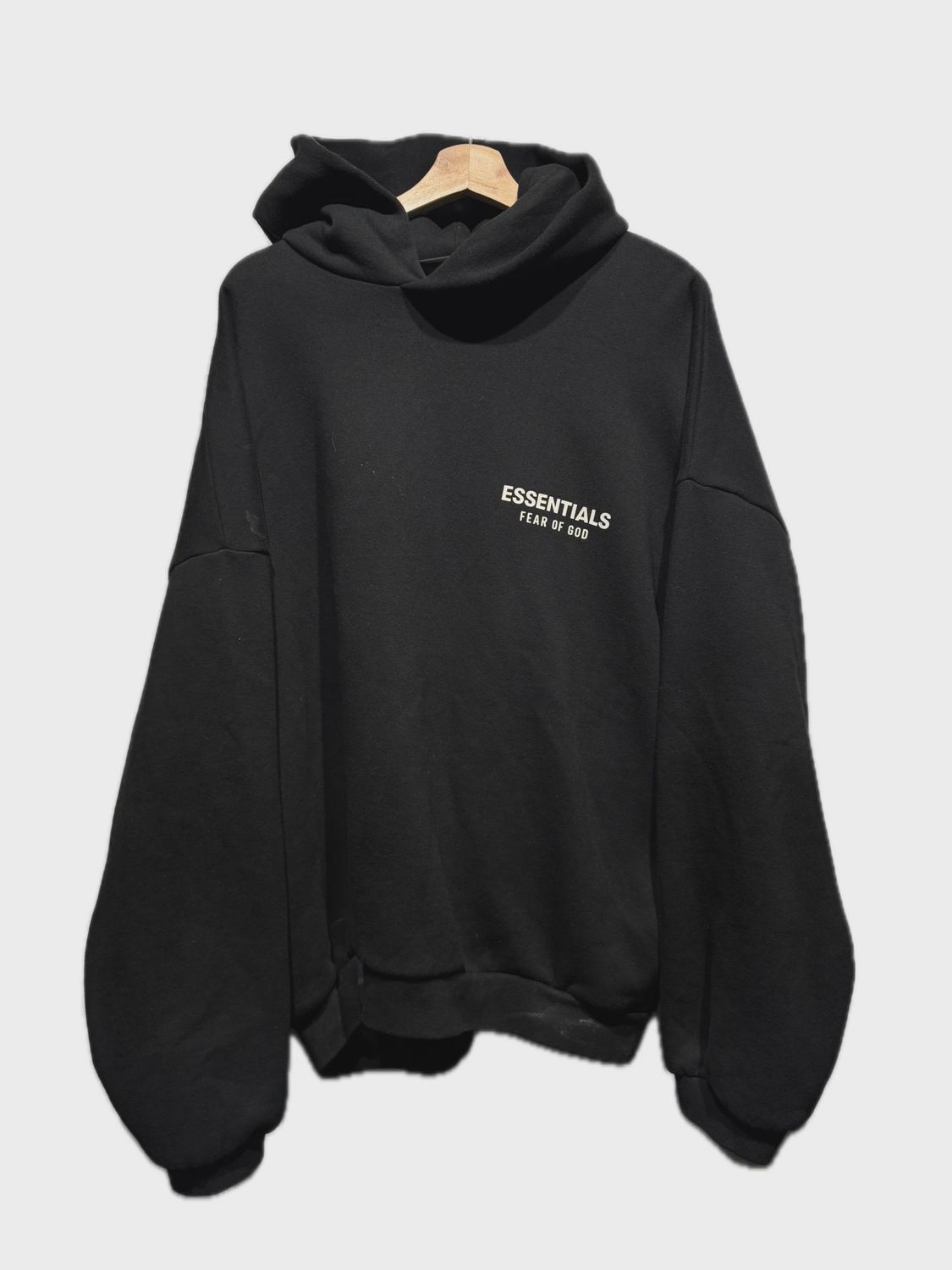 Fear Of God Essentials Fleece Hoodie II Black size L • Pre-Owned [4405]
