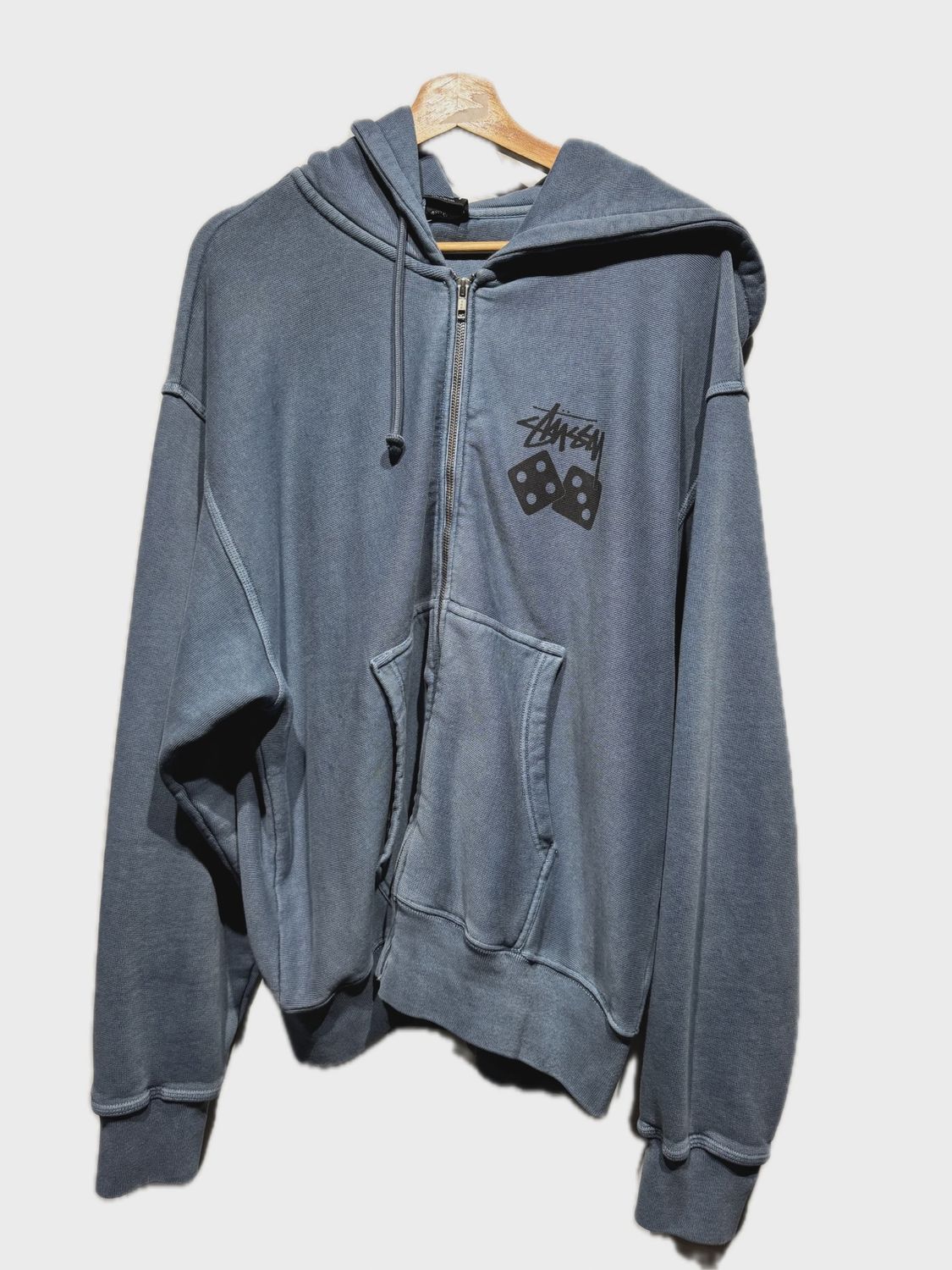 Stussy Dice Blue Zip Up size XL • Pre-Owned [4341]