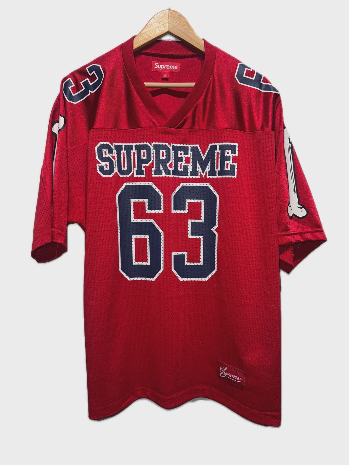 Supreme Bones Football Jersey Red • Pre-Owned [4978]