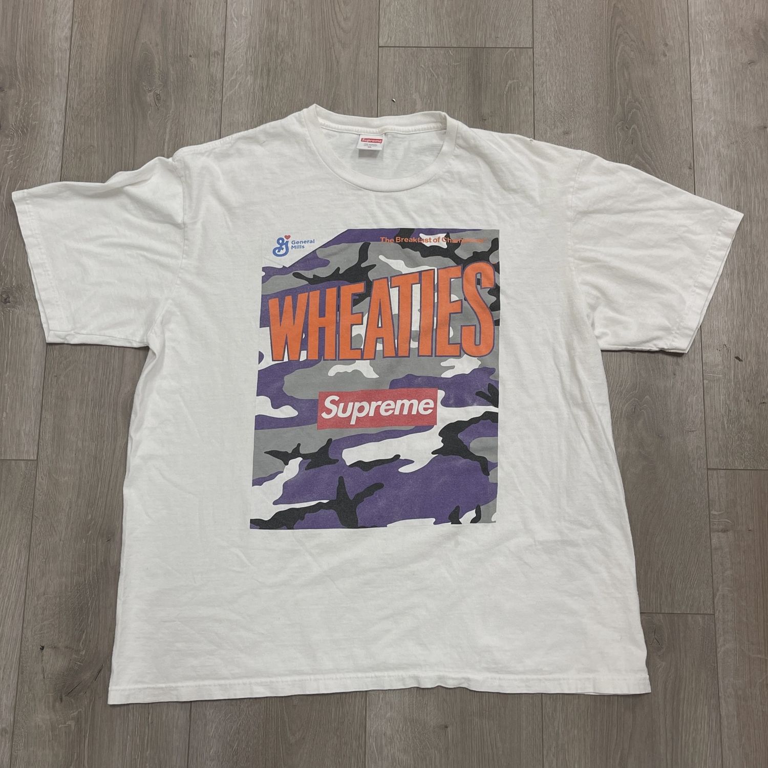 SS21 Supreme Wheaties Tee White • Pre-Owned [2492]