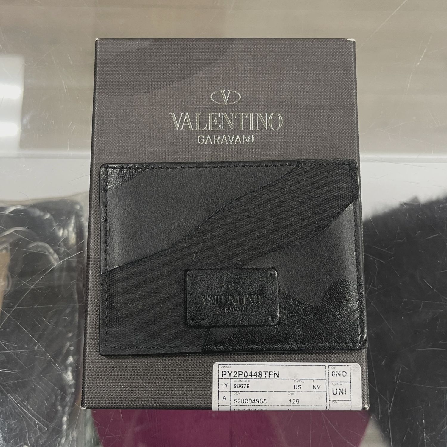 Valentino Garavani Camouflage-jacquard Cardholder • Pre-Owned [2439]