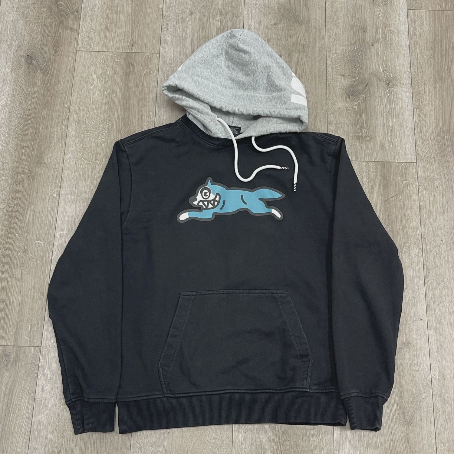 Ice Cream Running Dog Overlap Hoodie • Pre-Owned [0411]